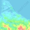 Topografische kaart Namao, hoogte, reliëf