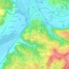 Topografische kaart Lacépède, hoogte, reliëf