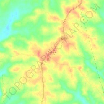 Topografische kaart Scottland, hoogte, reliëf
