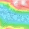 Topografische kaart Bjørkan, hoogte, reliëf