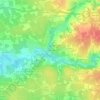 Topografische kaart La Roseraie, hoogte, reliëf