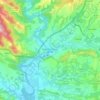 Topografische kaart Puente la Reina / Gares, hoogte, reliëf