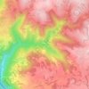 Topografische kaart Corbières Bas, hoogte, reliëf