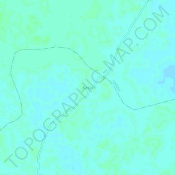 Topografische kaart Kerai, hoogte, reliëf
