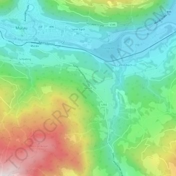 Topografische kaart Wimml, hoogte, reliëf