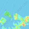 Topografische kaart Coco Beach, hoogte, reliëf