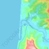 Topografische kaart Awakino, hoogte, reliëf