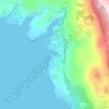Topografische kaart Klenovica, hoogte, reliëf