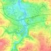 Topografische kaart Roudedou, hoogte, reliëf