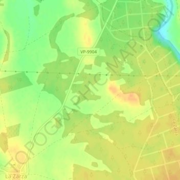Topografische kaart Marzal, hoogte, reliëf