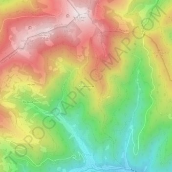 Topografische kaart Schnapsacker, hoogte, reliëf