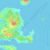 Topografische kaart Kamara, hoogte, reliëf