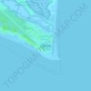 Topografische kaart Cape Fear, hoogte, reliëf