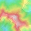 Topografische kaart Mount Lanat, hoogte, reliëf