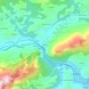 Topografische kaart Barbón, hoogte, reliëf