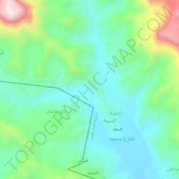 Topografische kaart Al Qabil, hoogte, reliëf