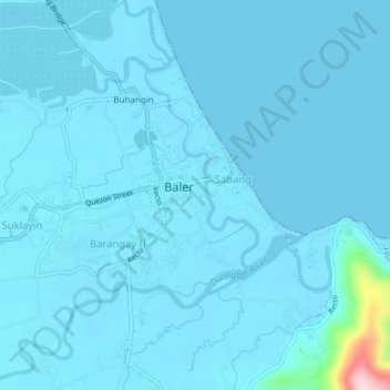 Topografische kaart Barangay V, hoogte, reliëf