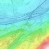 Topografische kaart Sauruggen, hoogte, reliëf