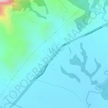 Topografische kaart LA GUAFILLA, hoogte, reliëf