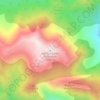 Topografische kaart San Gorgonio Mountain, hoogte, reliëf