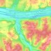 Topografische kaart Bourgnac, hoogte, reliëf