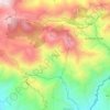 Topografische kaart El Tigre, hoogte, reliëf
