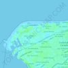 Topografische kaart FRACC. MONTE BELLO, hoogte, reliëf
