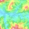 Topografische kaart Corao, hoogte, reliëf