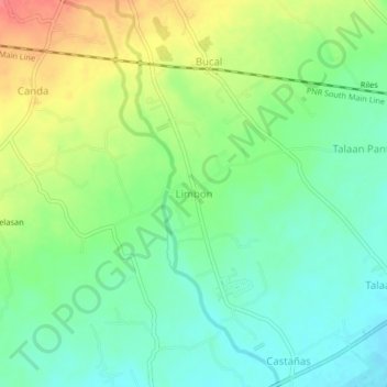 Topografische kaart Limbon, hoogte, reliëf