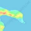 Topografische kaart Punta Chilen, hoogte, reliëf