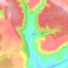 Topografische kaart Alboreca, hoogte, reliëf