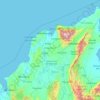 Topografische kaart Magdalena, hoogte, reliëf