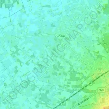 Topografische kaart Molenhoek, hoogte, reliëf