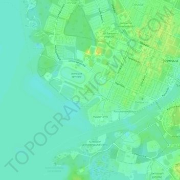 Topografische kaart Laulurinne, hoogte, reliëf