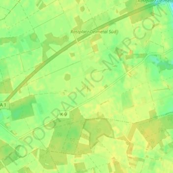 Topografische kaart Wunderburg, hoogte, reliëf