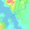 Topografische kaart Portaferry, hoogte, reliëf
