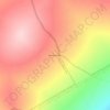 Topografische kaart Rainbow Wells, hoogte, reliëf