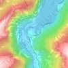 Topografische kaart Fretheim, hoogte, reliëf