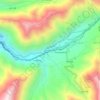 Topografische kaart Yanamaqui, hoogte, reliëf