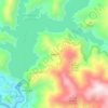 Topografische kaart Inidian, hoogte, reliëf