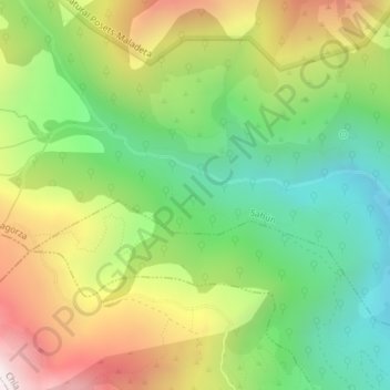 Topografische kaart Lliterola, hoogte, reliëf