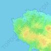 Topografische kaart Chiron Brulin, hoogte, reliëf
