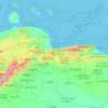Topografische kaart Carabobo, hoogte, reliëf