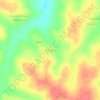 Topografische kaart Kouakro, hoogte, reliëf