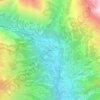 Topografische kaart Le Riou, hoogte, reliëf