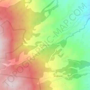 Topografische kaart Imbayao, hoogte, reliëf