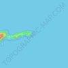 Topografische kaart Ponta Grossa, hoogte, reliëf