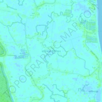 Topografische kaart Banishanta, hoogte, reliëf