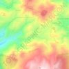 Topografische kaart Espinhosa, hoogte, reliëf