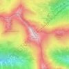 Topografische kaart Grünhorn, hoogte, reliëf